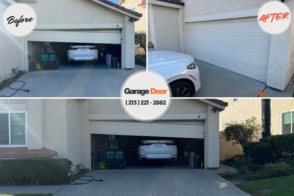 Before and after: garage door repair Sayreville, NJ